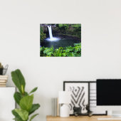Hawaii, Big Island, Hilo, Rainbow Falls, Weelderig Poster (Thuiskantoor)