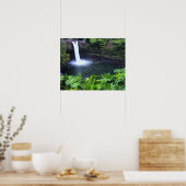 Hawaii, Big Island, Hilo, Rainbow Falls, Weelderig Poster (Keuken)