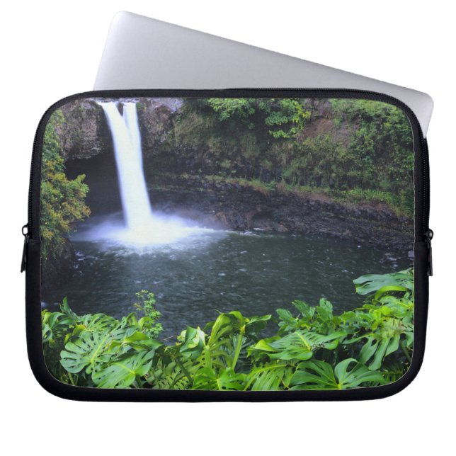 Hawaii, Big Island, Hilo, Rainbow Herfsten, Lush Laptop Sleeve (Voorkant)