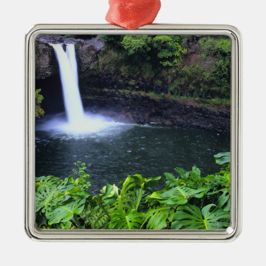 Hawaii, Big Island, Hilo, Rainbow Herfsten, Lush Metalen Ornament (Voorkant)