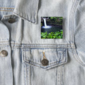 Hawaii, Big Island, Hilo, Rainbow Herfsten, Lush Vierkante Button 5,1 Cm (In situ)