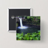 Hawaii, Big Island, Hilo, Rainbow Herfsten, Lush Vierkante Button 5,1 Cm (Voorkant /achterkant)