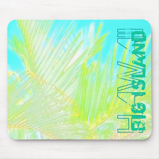 Hawaii Big Island Palm waterverf Mousepad Muismat (Voorkant)