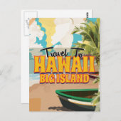 Hawaii Big Island Weddenschap Vintage Travel poste Briefkaart (Voorkant / Achterkant)