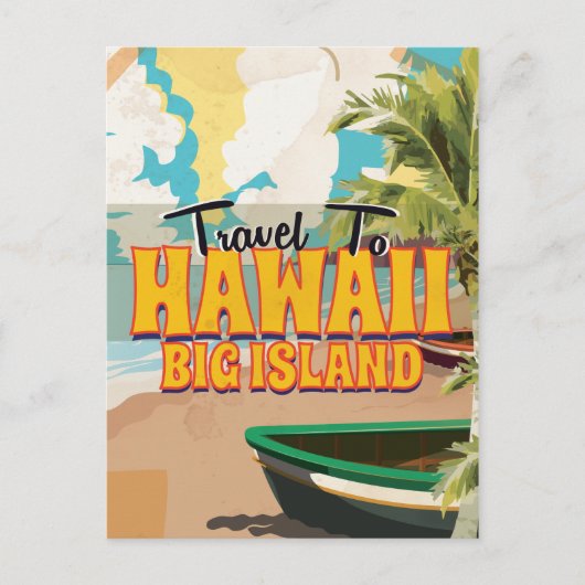 Hawaii Big Island Weddenschap Vintage Travel poste Briefkaart (Voorkant)