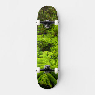 Hawaii, Big Island, Weelderig tropisch groen in Skateboard