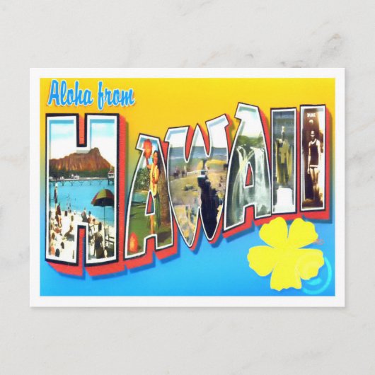 Hawaii  Big Letters Briefkaart (Voorkant)