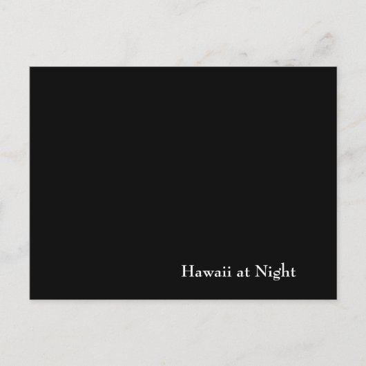 Hawaii bij nacht briefkaart (Voorkant)