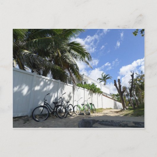 Hawaii Bikes geparkeerd op Lanikai Beach Briefkaart (Voorkant)