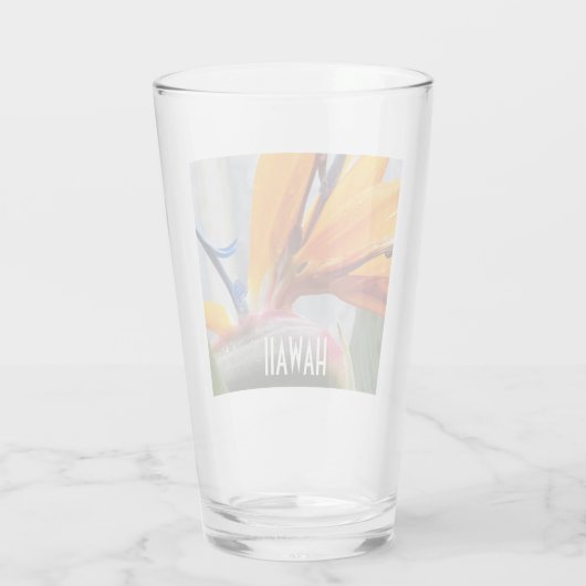 Hawaii Bird of Paradise Plant Floral Glas (Achterkant)