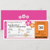 Hawaii Birthday Boarding Pass Kaart (Voorkant / Achterkant)