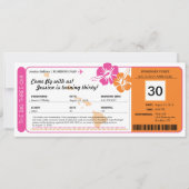 Hawaii Birthday Boarding Pass Kaart (Voorkant)