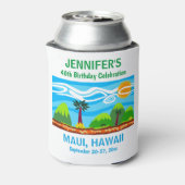 Hawaii Birthday Party Trip Favor Koelbox Blikjeskoeler (Blikje Achterkant)