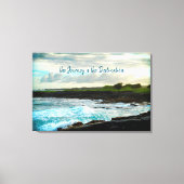 Hawaii Black Sand Beach reis is bestemming Canvas Afdruk (Voorkant)