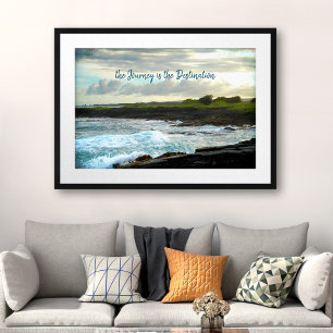 Hawaii Black Sand Beach reis is bestemming Poster