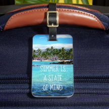 Hawaii blauwe oceaan en groene palmbomen "zomer is