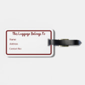 Hawaii: blauwe oceaan en zandstrand, speciale naam bagagelabel (Achterkant horizontaal)