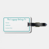 Hawaii blauwe oceaan & zandstrand foto aangepaste  bagagelabel (Achterkant horizontaal)