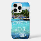 Hawaii blauwe oceaanpalmen zomergemoedstoestand Case-Mate iPhone case (Achterkant)