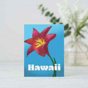Hawaii Bloem Reisprint Briefkaart