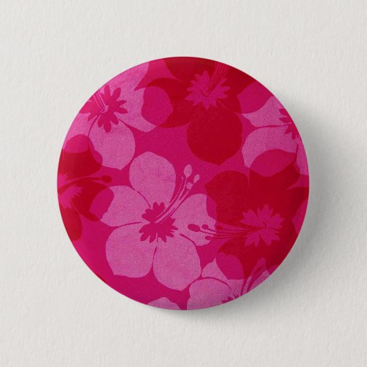 Hawaii-bloem Ronde Button 5,7 Cm (Voorkant)