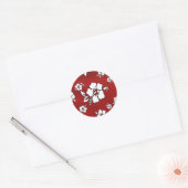 Hawaii-bloem Ronde Sticker (Envelop)