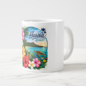 Hawaii Bloemen Grote Koffiekop (Voorkant rechts)