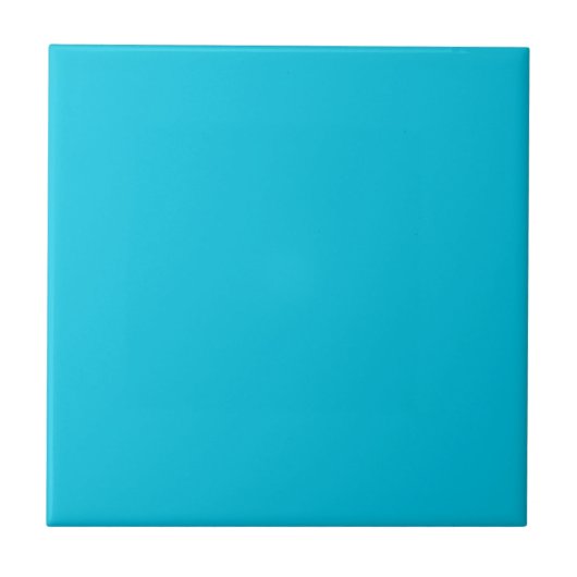 Hawaii Blue effen kleur Tegeltje (Voorkant)
