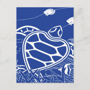 Hawaii Blue Turtle Briefkaart