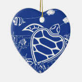 Hawaii Blue Turtle Keramisch Ornament (Rechts)