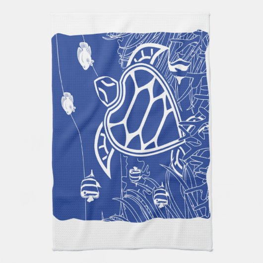 Hawaii Blue Turtle Theedoek (Verticaal)