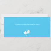 Hawaii Boarding Pass Tand and Blue Save the Date Kaart (Achterkant)
