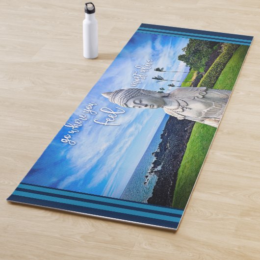 Hawaii Boeddha Foto Inspirerend Quote Tropisch Yogamat (In situ)