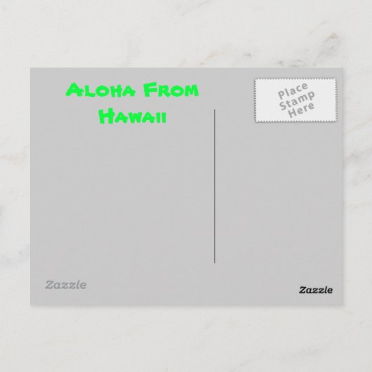 Hawaii Briefkaart (Achterkant)