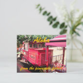 Hawaii Briefkaart ananasseltrein (Staand voorkant)