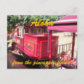 Hawaii Briefkaart ananasseltrein (Voorkant)