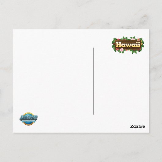 Hawaii Briefkaart - Hula Dancer (Achterkant)