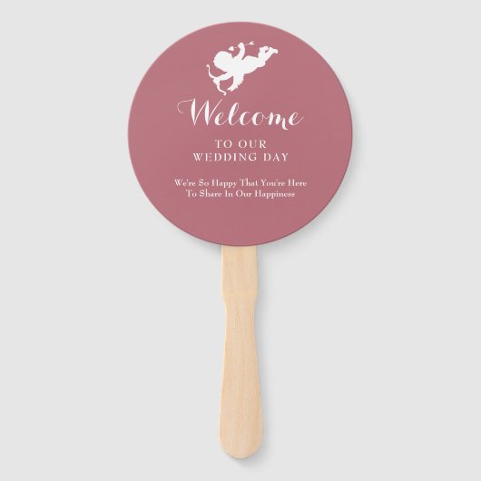 Hawaii Bruiloft Bestemming Hand Fan Handwaaier (Achterkant)