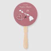Hawaii Bruiloft Bestemming Hand Fan Handwaaier (Voorkant)