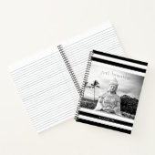 Hawaii Buddha Black White Stripes Just Breathe Notitieboek (Binnen)