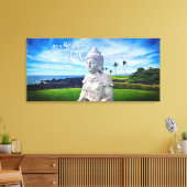 Hawaii Buddha Coastal Foto Inspirerend Quote Canvas Afdruk (Insitu (Woonkamer))