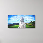 Hawaii Buddha Coastal Foto Inspirerend Quote Canvas Afdruk (Voorkant)