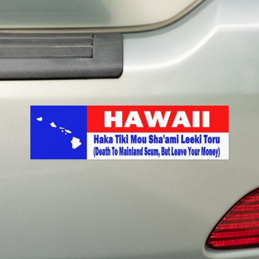 HAWAII BUMPERSTICKER (Op auto)