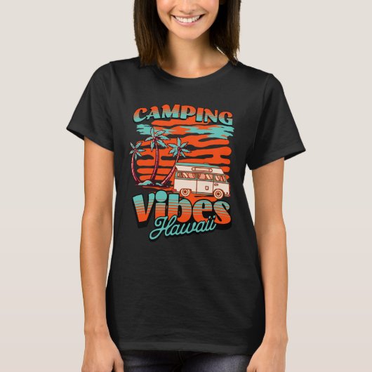 Hawaii Camping Vibes T-shirt (Voorkant)