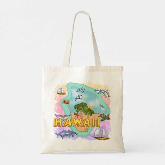 Hawaii canvas tas (Achterkant)