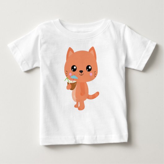 Hawaii Cat, Cute Cat, Oranje Cat, Cocktail, Luau (Voorkant)