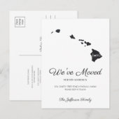 Hawaii Chalkboard State Kaart Verhuizen Briefkaart (Voorkant / Achterkant)
