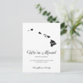 Hawaii Chalkboard State Kaart Verhuizen Briefkaart (Staand voorkant)