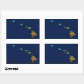 hawaii-chill fade rechthoekige sticker (Vel)