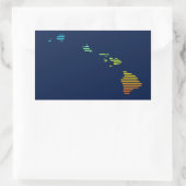 hawaii-chill fade rechthoekige sticker (Tas)